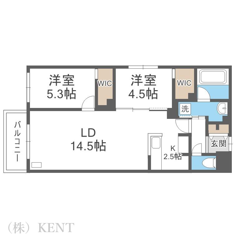 ANDRE MARSEILLE(2LDK/2階)の間取り写真