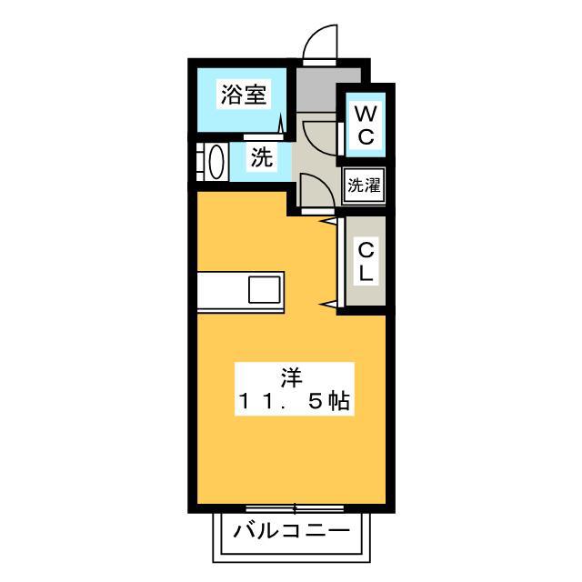 トレゾール(ワンルーム/2階)の間取り写真