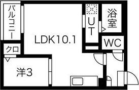 JACK KASADERAI(1LDK/1階)の間取り写真