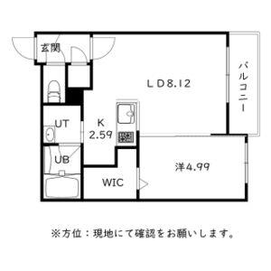 GALAXY EXPRESS 711(1LDK/5階)の間取り写真