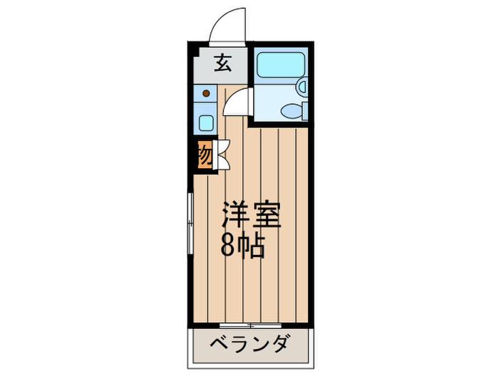 メゾンデール(ワンルーム/2階)の間取り写真