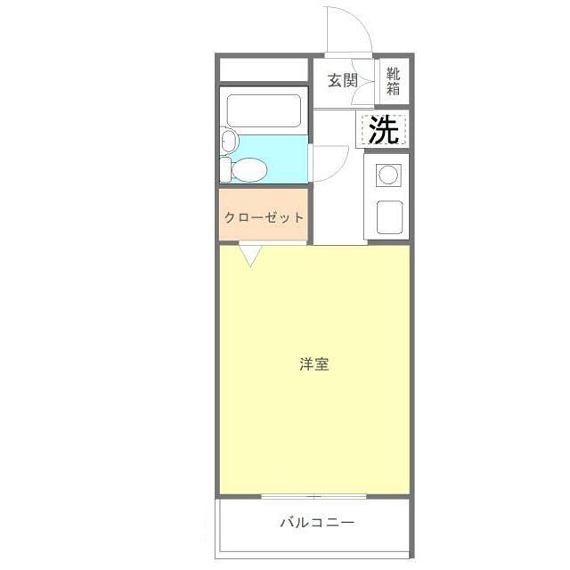 アルカディア駒沢大学(ワンルーム/2階)の間取り写真