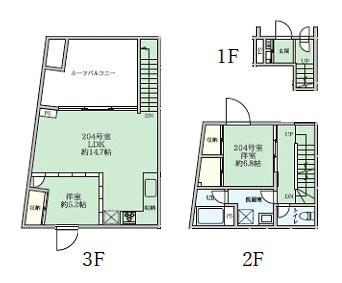 MSH柿の木坂(3LDK/2階)の間取り写真
