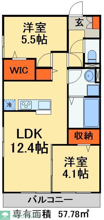 レモネード(2LDK/3階)の間取り写真