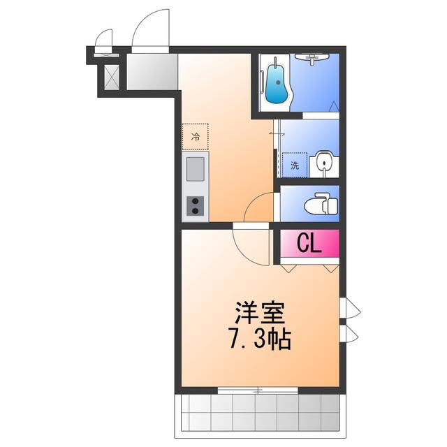 フジパレス三国ヶ丘I番館(1K/3階)の間取り写真