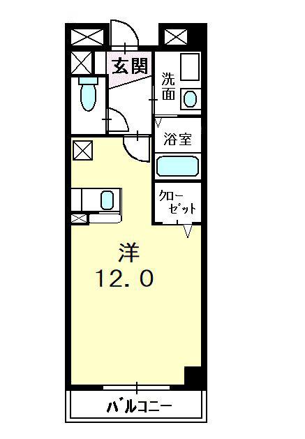 サンセル本所(ワンルーム/2階)の間取り写真