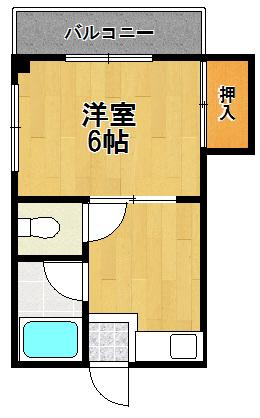 プチメゾン池田(1DK/2階)の間取り写真