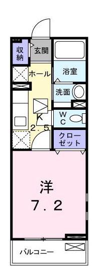 ハイム グランツェリア(1K/1階)の間取り写真