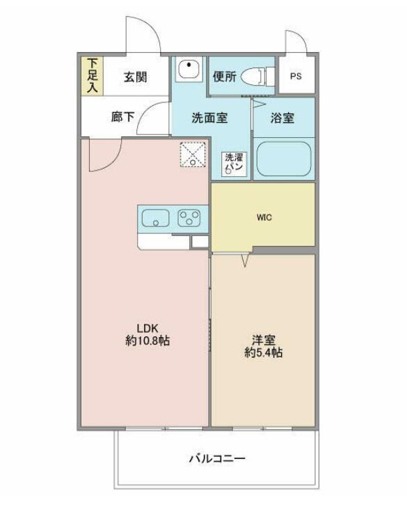 キャスリー羽屋(1LDK/3階)の間取り写真