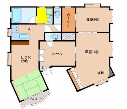 グラン・ヴェルデ(3LDK/4階)の間取り写真