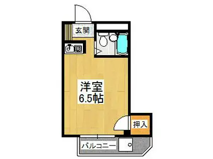 シャトルマキ(ワンルーム/2階)の間取り写真