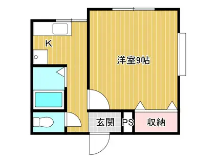 スペーラI(1K/1階)の間取り写真