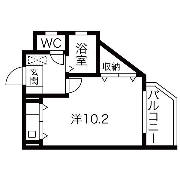 シティライフ池下(ワンルーム/4階)の間取り写真