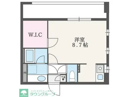 TERRACE FIVE(1K/6階)の間取り写真