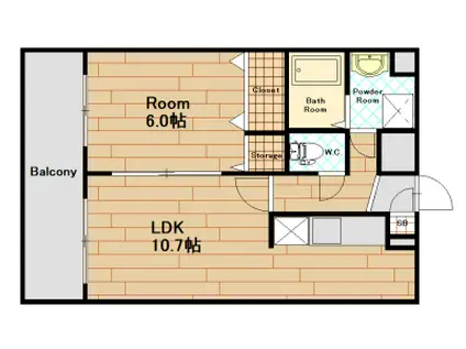 ファインエース姪浜II(1LDK/8階)の間取り写真