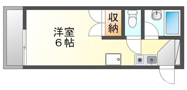 コーポラス村上5(ワンルーム/1階)の間取り写真