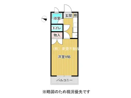 プラージュ桜公園(1K/3階)の間取り写真