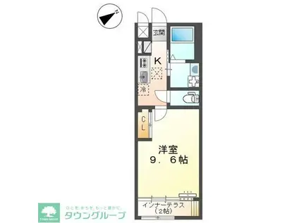 ベル フルール(1K/1階)の間取り写真