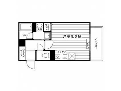 UNI ETERNA 札幌N15(ワンルーム/1階)の間取り写真