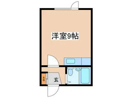 ライラック芦野(ワンルーム/2階)の間取り写真