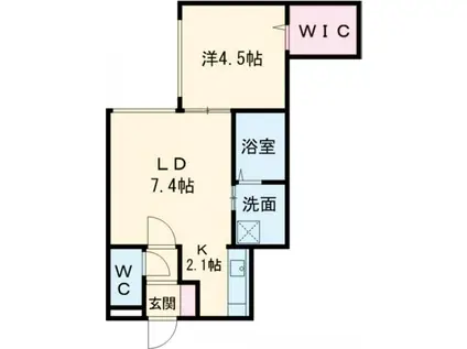 YS TOMAKOMAI(1LDK/2階)の間取り写真