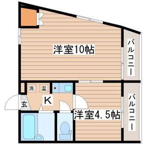 BRIO TERACCE 泉中央(2K/4階)の間取り写真