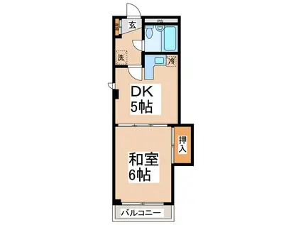 コーポイチカワ(1DK/3階)の間取り写真