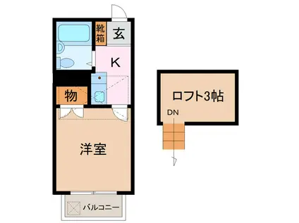 グレイス松岡(1K/1階)の間取り写真