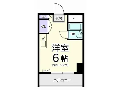 メゾンドノアロゼ錦町(ワンルーム/6階)の間取り写真