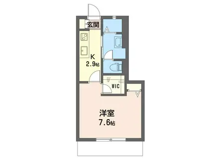 エスペランサ(1K/1階)の間取り写真