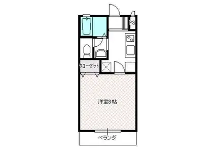 SCENE(1K/2階)の間取り写真