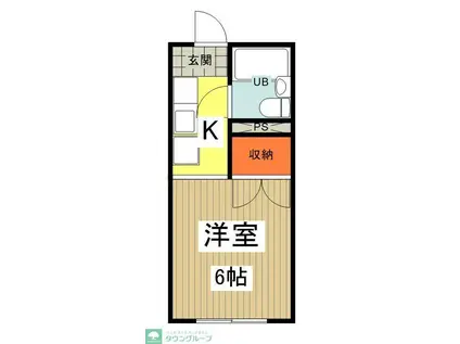 セントラルコーポS館(1K/1階)の間取り写真