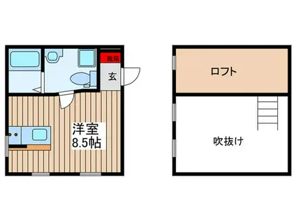 MIRUTEI NATURA(ワンルーム/2階)の間取り写真