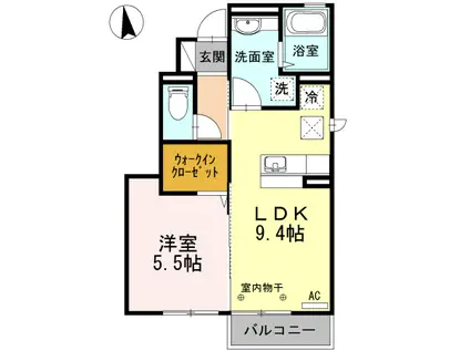 セントフォーレ(1LDK/1階)の間取り写真