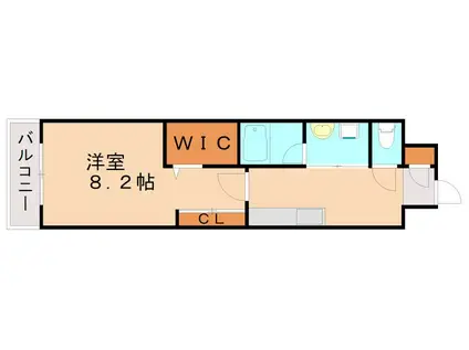 サンシャイン・キャナル小倉(1K/2階)の間取り写真