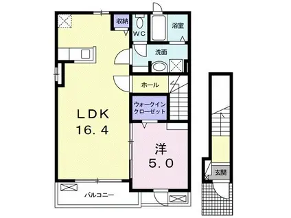 フォレスタII(1LDK/2階)の間取り写真