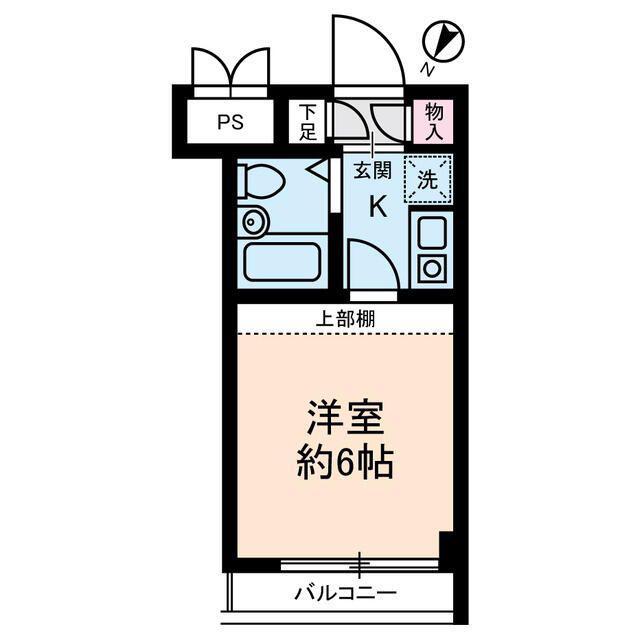 アムス小岩ウエスト(1K/3階)の間取り写真