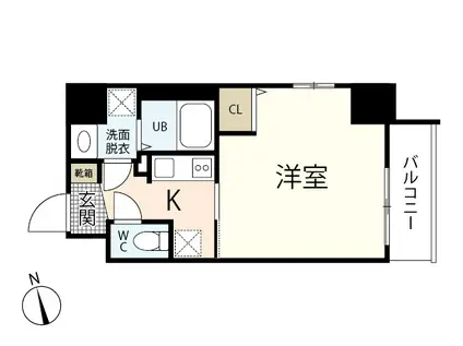 ウェンディ橋本町(1K/4階)の間取り写真