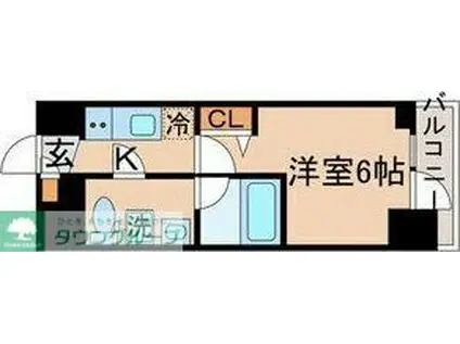 GRANPASEO金町(1K/12階)の間取り写真