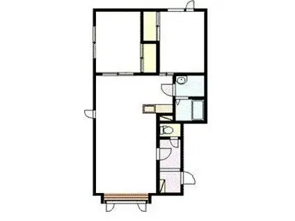 クレア5・3(2LDK/1階)の間取り写真