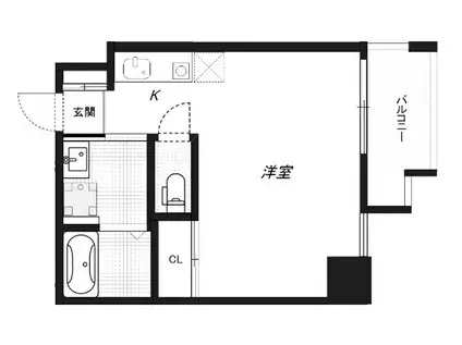 SAN MARINO尼崎(1K/4階)の間取り写真