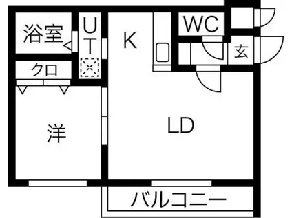 MTガーデン北28条(1LDK/4階)の間取り写真