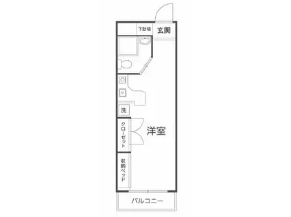 ラ・パルフェ・ド・シャテーニュ(ワンルーム/1階)の間取り写真