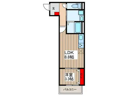 ARIETTA TAKINISHI(1LDK/1階)の間取り写真