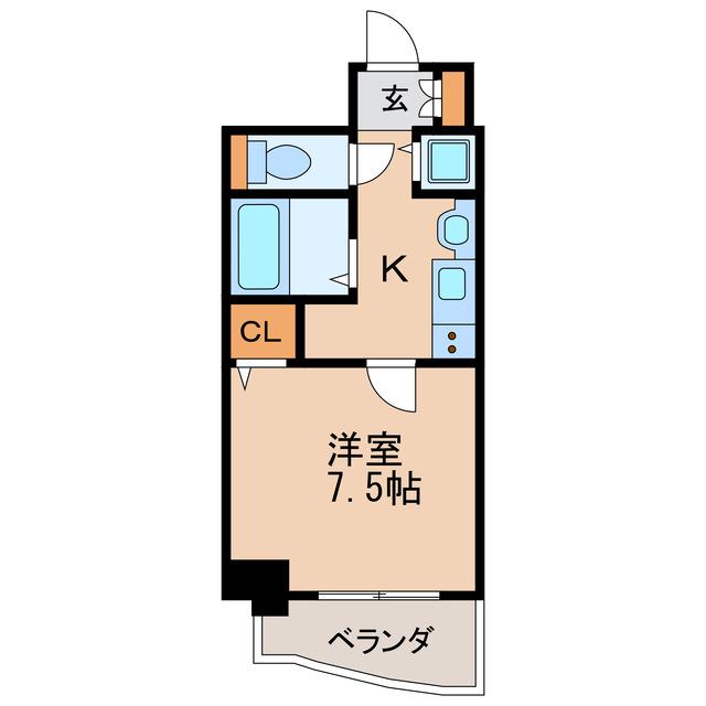 プレサンス泉アーバンゲート(1K/5階)の間取り写真