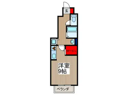 ヴィレッジフィールド彩(ワンルーム/1階)の間取り写真