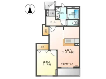 ジェム フォレスト II(1LDK/1階)の間取り写真