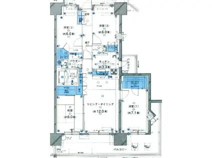 ハーバーレジデンス(4LDK/9階)の間取り写真