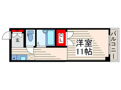 メゾン ウェル トゥー ドゥー(ワンルーム/2階)の間取り写真