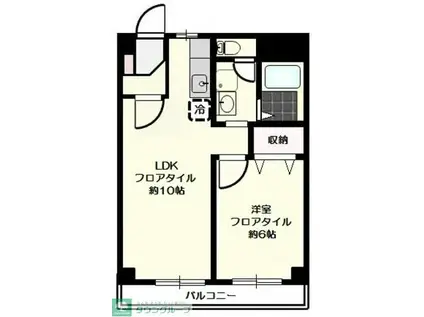 ツインコート(1LDK/4階)の間取り写真